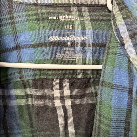 Urban Pipeline Green and Blue Checkered Flannel Shirt - Picture 6 of 6
